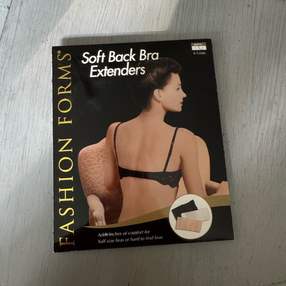 Fashion Forms Soft Back Bra Extenders - Black, White, Tan
